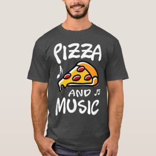 Camiseta Piano T-Shirt Piano Pizza e Música Clef