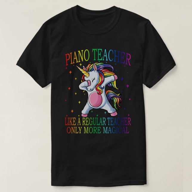Camiseta PIANO TEACHER como professor regular só mais mag (Frente do Design)