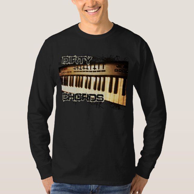 Camiseta Piano & teclados sujos das cordas (Frente)