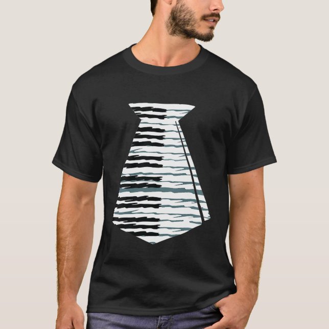Camiseta Piano Tie Funny Piano Solo Jogadores Gift (Frente)