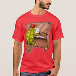 Camiseta Piano Tocando Tartaruga