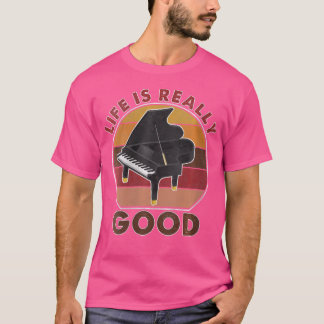 Camiseta Piano Vintage Feminino A Vida É Muito Boa