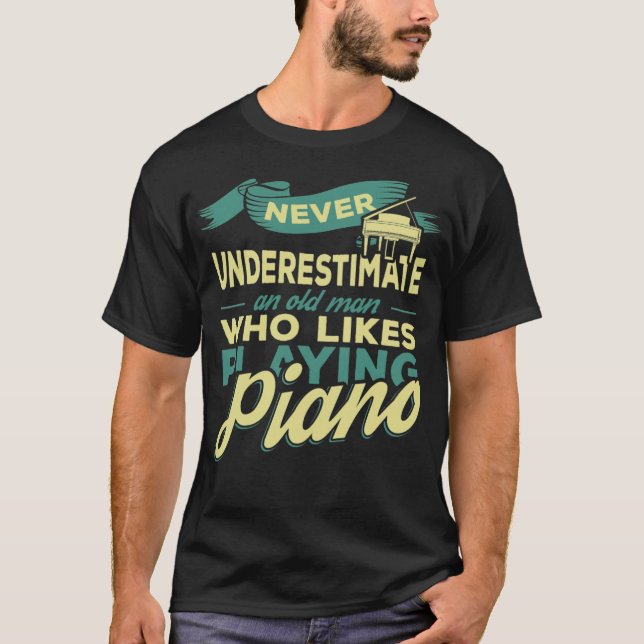 Camiseta Piano Vovô fazenda animal espiritual (Frente)