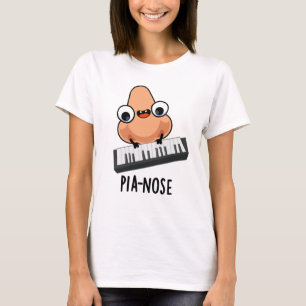 Camiseta Pianose Engraçado Piano Nose Pun