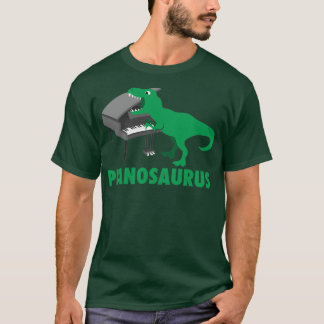 Camiseta Pianossauro Piano Art Dinossaur Percussion Music F