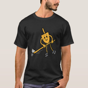 Camiseta Pião de Hanukkah Hóquei no Gelo Chanukah Homens Ju