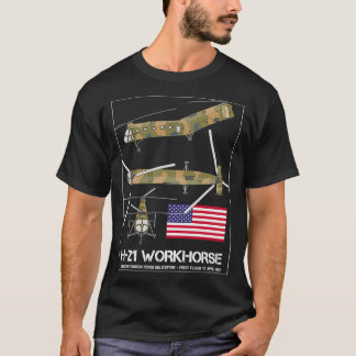 Camiseta Piasecki H21 Worktheus American Cargo Helicopter D