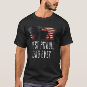 Camiseta Pibull American Flag Melhor Pai Pitbull Nunca Pai