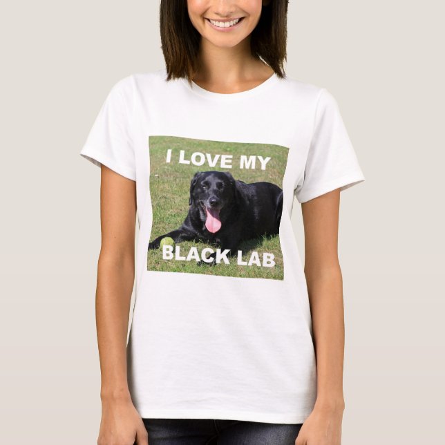 Camiseta pic de amor de laboratório preto (Frente)