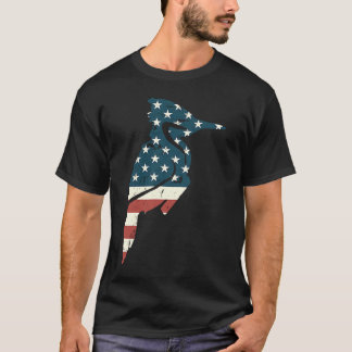 Camiseta Pica-Pau Bandeira Americana Vintage Pássaro Patrió
