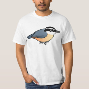 Camiseta Pica-pau-cinzento de peito encarnado