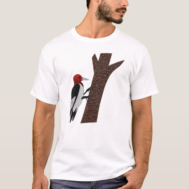 Camiseta Pica-pau-de-cabeça-vermelha (Frente)