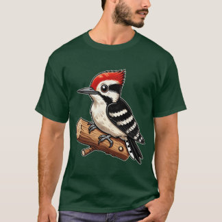 Camiseta Pica-pau Grama de Pássaro Bonito Natureza Divirta-