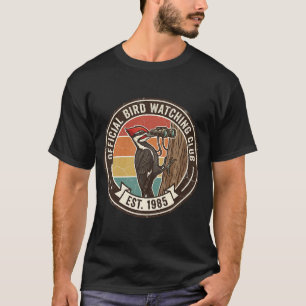 Camiseta Pica-Pau Vintage "Clube de Observação de Pássaros"