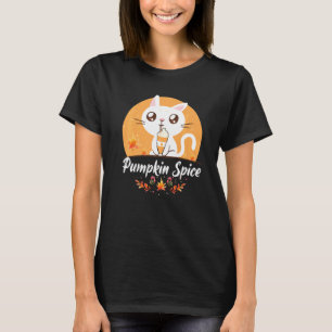 Camiseta Picada De Abóbora De Gato Corta A Queda De Pumpki