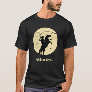 Camiseta picada ou tratamento de cavaleiro assustador