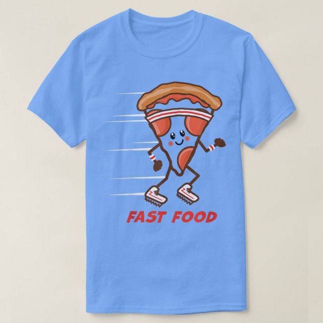 Camiseta Picada rápida de Comida que rola tênis de banda la (Frente do Design)