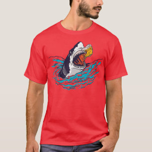 Camiseta Picadas Brancas Pizzaslice Pizza Shark 35455902