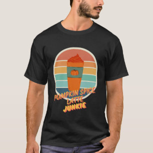 Camiseta picante de abóbora viciado em latão retro hallowee