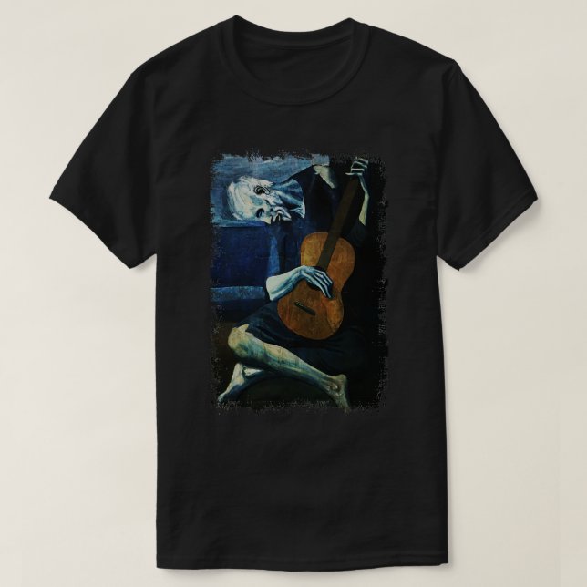 Camiseta Picasso, O Antigo Guitarista (Frente do Design)