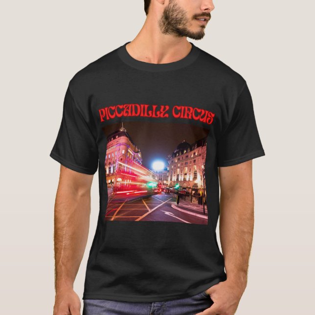 Camiseta Piccadilly Circus Men's T-shirt in Black (Frente)