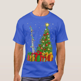 Camiseta Piccolo Music Lighting Xmas Tree Santa Hat Piccolo