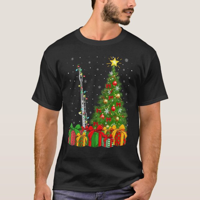 Camiseta Piccolo Music Xmas Holiday Piccolo Árvore de Natal (Frente)