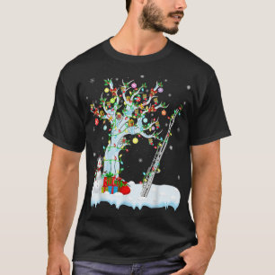 Camiseta Piccolo Music Xmas Tree Lighting Santa Hat Piccolo
