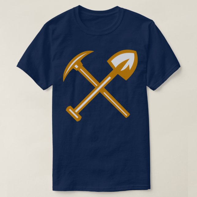 Camiseta Pick Ax Shovel Retrô Cruzado (Frente do Design)