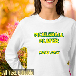 Camiseta Pickelball Personalizado ou Adicionar Texto Person