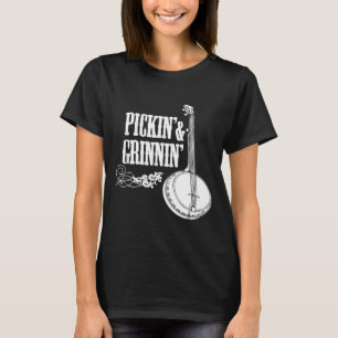 Camiseta Pickin Grinnin Banjo Playing