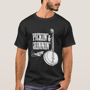 Camiseta Pickin Grinnin Banjo Playing