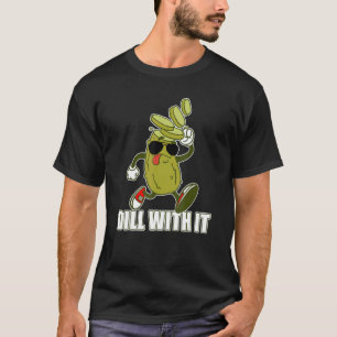 Camiseta Pickle Humor Pun Dill Com O Pepino Cortado Pulmão