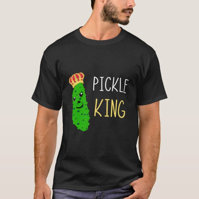 Camiseta Pickle King Pickled Cucumber Gherkins Dill Food (Frente)