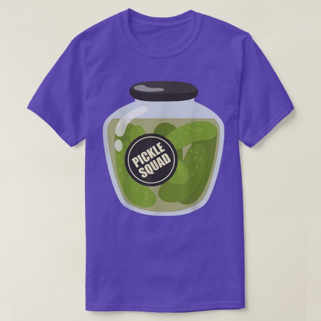 Camiseta Pickle Squad Engraçado Vegan Pepino Halloween C (Frente do Design)
