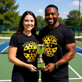 Camiseta Pickleball amarelo Ninja