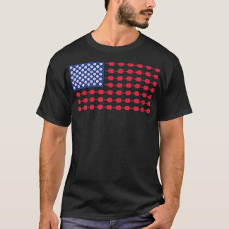 Camiseta Pickleball American Flag Patriótico 4 de julho de