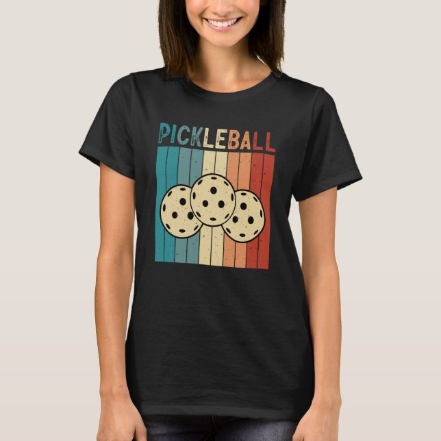 Camiseta Pickleball Ball Retro Vintage 70's 80's  4 (Frente)