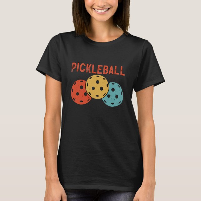 Camiseta Pickleball Ball Retro Vintage 70's 80's  8 (Frente)