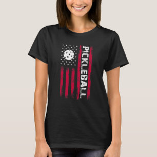 Camiseta Pickleball Bandeira Americana Patriótica EUA Diver