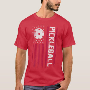 Camiseta Pickleball Bandeira Americana Patriótica EUA Diver