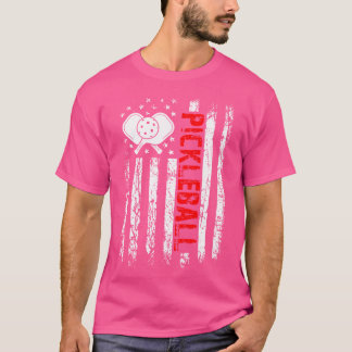 Camiseta Pickleball Bandeira Americana Patriótica Picklebal