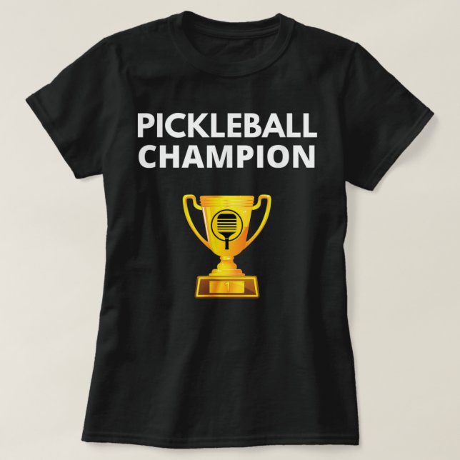 Camiseta Pickleball Champion Funny PIckleball Trophy 634 (Frente do Design)
