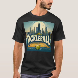Camiseta Pickleball Chicago Skyline