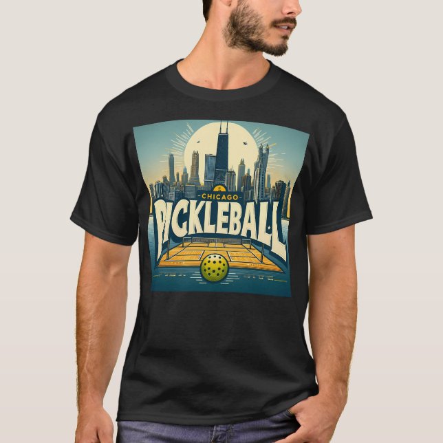 Camiseta Pickleball Chicago Skyline (Frente)
