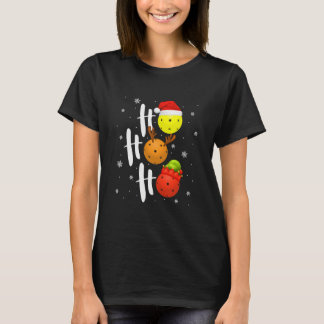 Camiseta Pickleball Christmas Funny Santa Hat