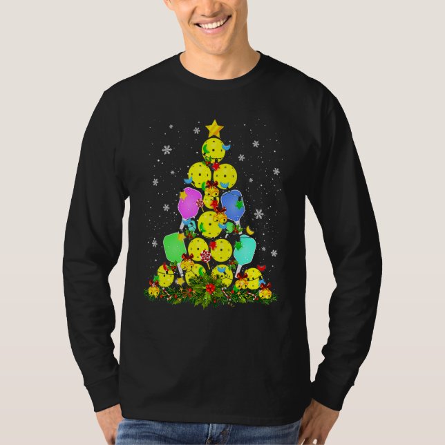 Camiseta Pickleball Christmas Tree Santa Pickleball X Mas L (Frente)