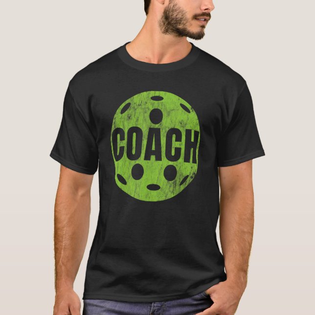 Camiseta Pickleball Coach  Pickleball Paddleball Player Spo (Frente)
