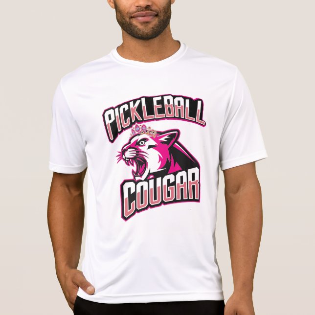 Camiseta Pickleball cougar com olho mais suave (Frente)