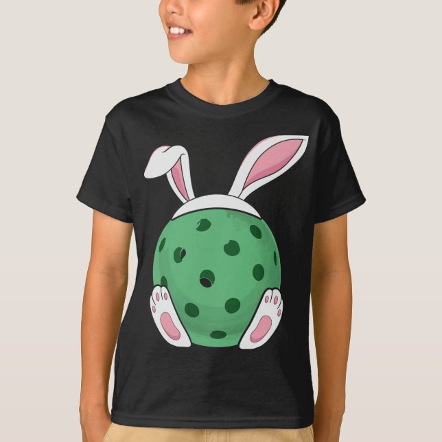 Camiseta Pickleball de coelho da Páscoa - Bola de picles de (Frente)